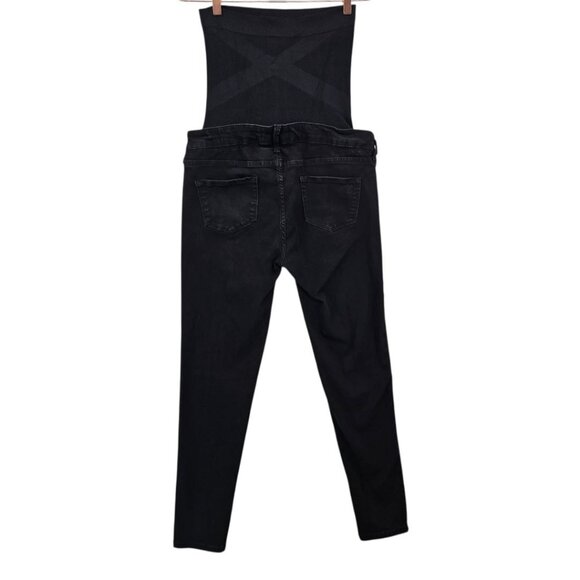 Blanqi Womens 8 Denim Maternity‎ Support Black Skinny Jeans - Picture 4 of 16
